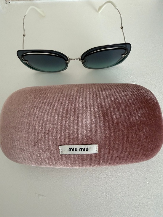 Miu Miu Women\'s Gradient Blue Cut Out Sunglasses SMU54S main image 9
